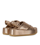 Paloma Barceló Basima Bronze Platform Sandal