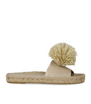 Palomitas Agnes Beige Flat Sandal