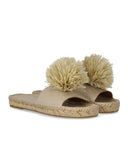 Palomitas Agnes Beige Flat Sandal