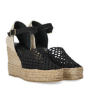 Palomitas Carina Black Wedge Epadrille