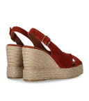 Palomitas Lucile Red Wedge Espadrille Sandal