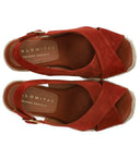 Palomitas Lucile Red Wedge Espadrille Sandal