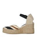 Palomitas Sicily Black Wedge Espadrille