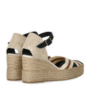 Palomitas Sicily Black Wedge Espadrille