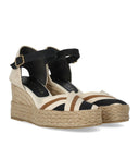 Palomitas Sicily Black Wedge Espadrille