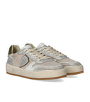 Philippe Model Nice Low Metal Resau Beige Military Sneaker