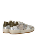 Philippe Model Nice Low Metal Resau Beige Military Sneaker