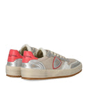 Philippe Model Nice Low Metal Resau Sablé Coral Sneaker
