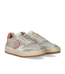 Philippe Model Nice Low Metal Resau Sablé Coral Sneaker