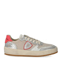 Philippe Model Nice Low Metal Resau Sablé Coral Sneaker