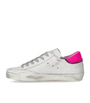 Philippe Model Prsx Low Broderie White Fuchsia Sneaker