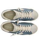 Philippe Model Prsx Low Daim Blue Cream Sneaker