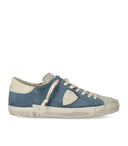 Philippe Model Prsx Low Daim Blue Cream Sneaker