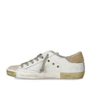 Philippe Model PRSX Low Veau Daim Blanc Sablé Sneaker