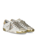 Philippe Model Prsx Low Veau Daim Blanc Sablé Sneaker