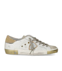 Philippe Model Prsx Low Veau Daim Blanc Sablé Sneaker