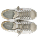 Philippe Model PRSX Low Veau Daim Blanc Sablé Sneaker