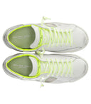 Philippe Model Prsx Low White Veau Neon Yellow Sneaker