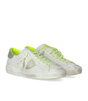 Philippe Model Prsx Low White Veau Neon Yellow Sneaker