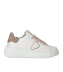 Philippe Model Tres Temple Low Chenille白色粉红色运动鞋