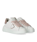Philippe Model Tres Temple Low Chenille白色粉红色运动鞋