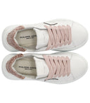 Philippe Model Tres Temple Low Chenille白色粉红色运动鞋