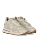 Philippe Model Tropez Haute Low Fancy Denim Metal Beige Sneaker