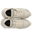 Philippe Model Tropez Haute Low Fancy Denim Metal Beige Sneaker