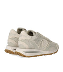 Philippe Model Tropez Haute Low Fancy Denim Metal Beige Sneaker
