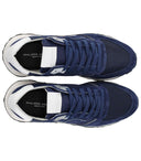 Philippe Model Tropez Haute Low Mondial Blue Sneaker