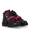 Stivale da combattimento fuchsia nero Zenzero Black