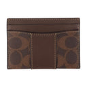 Signature Essential Card Holder Coach Canvas Brown