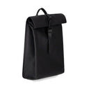 Rains Black Mini Rolltop Backpack
