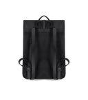 Rains Black Mini Rolltop Backpack