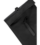 Rains Black Mini Rolltop Backpack
