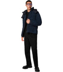 Save The Duck Albus Blue Hooded Padded Jacket