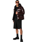 Save The Duck Edgard Brown Hooded Padded Jacket
