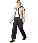 Save The Duck Isla Beige Cropped Padded Jacket