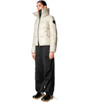 Save The Duck Isla Beige Cropped Padded Jacket