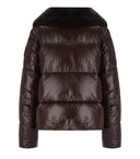 Save The Duck Moma Brown Cropped Padded Jacket