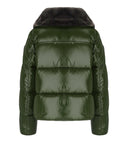 Save The Duck Moma Green Cropped Padded Jacket