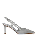 Sergio Levantesi Giulia Silver Slingback Pump