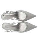 Sergio Levantesi Giulia Silver Slingback Pump