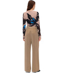 Stine Goya Beige Satin Wide Bein Hosen