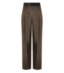 Stine Goya Ciara Brown Wide Leg Trousers