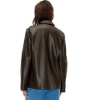Stine Goya Leder Effekt Schokoladenjacke