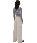 Stine Goya Olani Beige Wide Leg Trousers