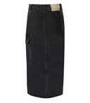 Stine Goya Peter Grey Denim Midi Skirt