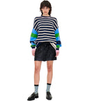 Stine Goya Shea Blue Striped Crewneck Jumper