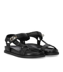 Strategia Black Flat Sandal